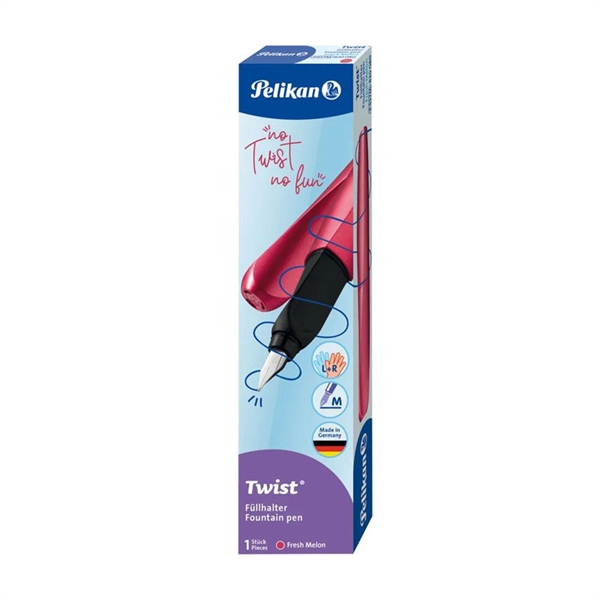 Nalivno pero Pelikan Twist Classy + 2 črnilna vložka, rdeče