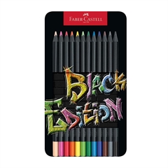 Barvice Faber-Castell Black Edition, 12 kosov
