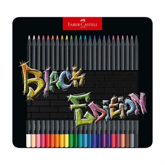 Barvice Faber-Castell Black Edition, 24 kosov