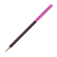 Grafitni svinčnik Faber-Castell Grip, HB, črno roza