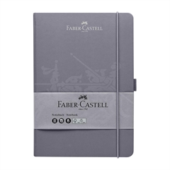 Beležnica Faber-Castell A5, mali karo, siv