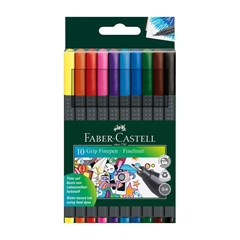 Marker Faber-Castell Grip Finepen, 10 kosov