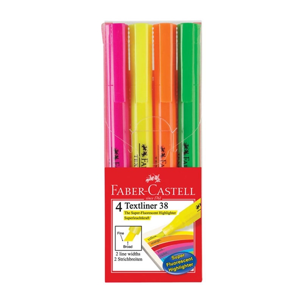 Marker Faber-Castell Slim 38, 4 kosi