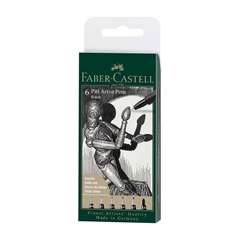 Flomastri Faber-Castell Pitt Artist 199, črni, 6 kosov