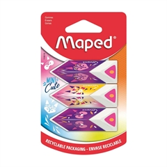 Radirka Maped Cute Mini Pyramid, 3 kosi, sortirano