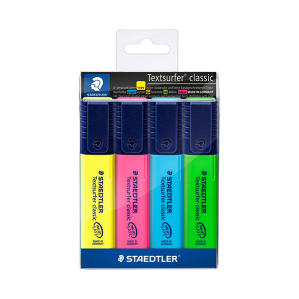 Marker Staedtler Textsurfer Classic, 4 kosi