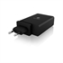 Stenski polnilec Icybox PD/GaN, 4 vhodi, 100 W, črn