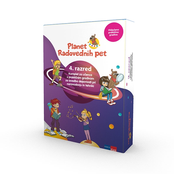 PLANET RADOVEDNIH PET 4, KOMPLET PETIH SAM. DEL. ZVEZKOV + NIT
