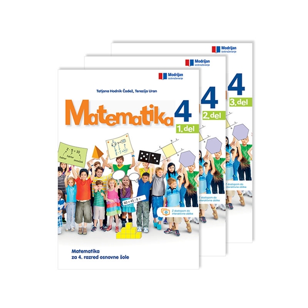 MATEMATIKA 4, KOMPLET DELOVNIH UČBENIKOV V TREH DELIH + KODA
