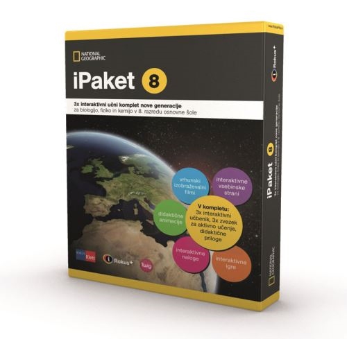 iPAKET 8 iROKUS+, INTERAKTIVNI PAKET (biologija, fizika in kemija)