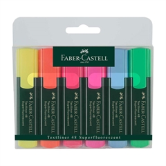 Marker Faber-Castell Fluo 48, 6 kosov