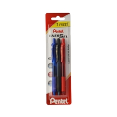 Roler pisalo Pentel Energel BL107, 0.7 mm, 3 kosi