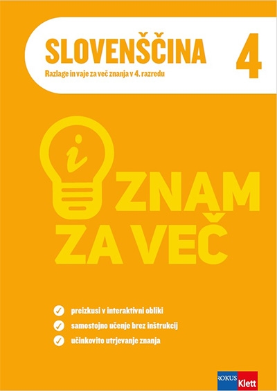 ZNAM ZA VEČ - SLOVENŠČINA 4, Vadnica z dostopom do interaktivne vsebine