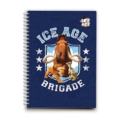 Beležnica Ice Age Brigade s špiralo, A6, 80 listov, črte