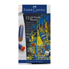 Oljni pasteli Faber-Castell Creative Studio, Metalic, 12 kosov