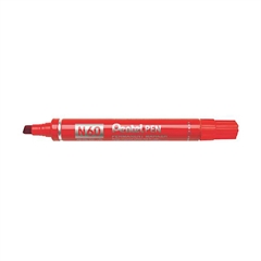 Marker Pentel Permanent N60PK, 3,9 – 5,7 mm, rdeč