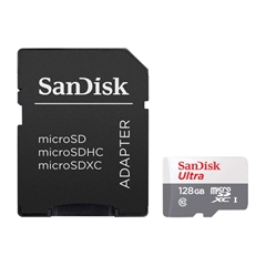 Spominska kartica SanDisk Ultra Micro SDXC UHS-I C10, 100 MB/s, 128 GB + SD adapter