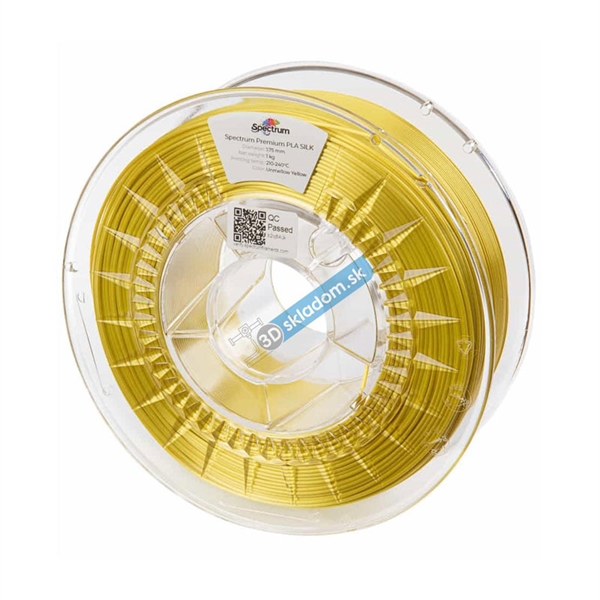 Polnilo za 3D tiskalnik, PLA Silk, 1,75 mm, 1 kg, umazano rumena