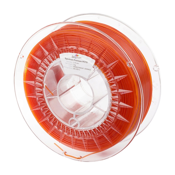 Polnilo za 3D tiskalnik, Premium PET-G Glitter, 1,75 mm, 1 kg, transparentno oranžna
