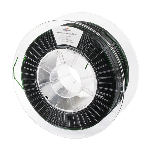 Polnilo za 3D tiskalnik, Premium PET-G, 1,75 mm, 1 kg, zelena steklenica