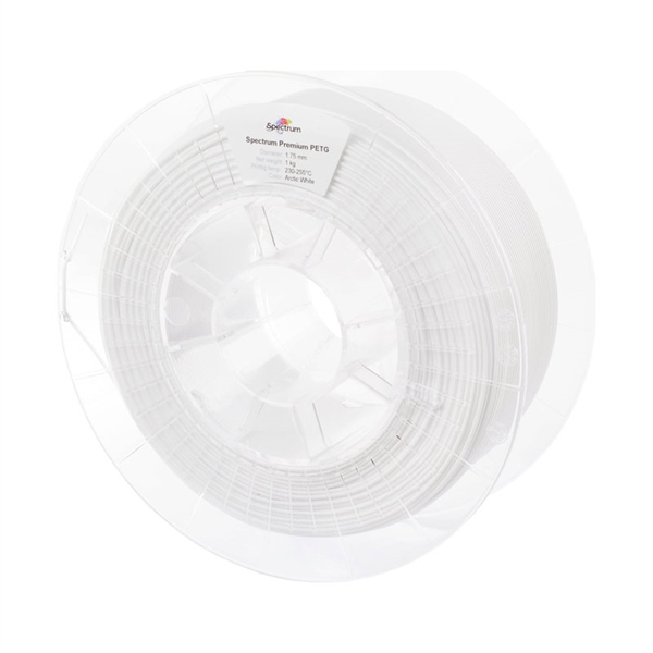 Polnilo za 3D tiskalnik, Premium PET-G, 1,75 mm, 1 kg, arktično bela