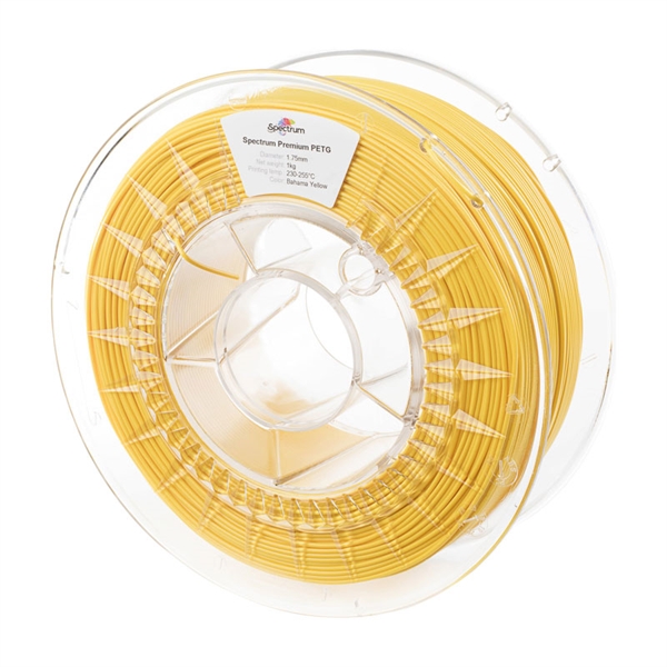 Polnilo za 3D tiskalnik, Premium PET-G, 1,75 mm, 1 kg, bahamsko rumena