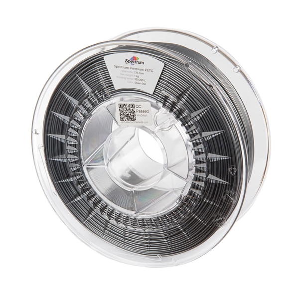 Polnilo za 3D tiskalnik, Premium PET-G, 1,75 mm, 1 kg, srebrna zvezda