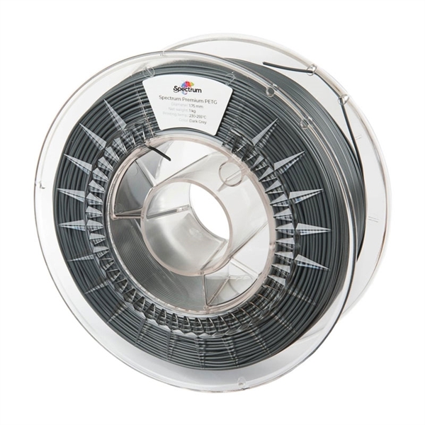 Polnilo za 3D tiskalnik, Premium PET-G, 1,75 mm, 1 kg, temno siva
