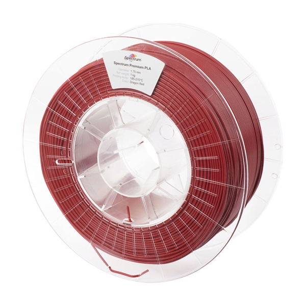 Polnilo za 3D tiskalnik, Premium PLA, 1,75 mm, 1 kg, zmajevo rdeča
