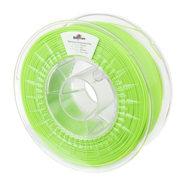 Polnilo za 3D tiskalnik, Premium PLA, 1,75 mm, 1 kg, fluorescentno zelena