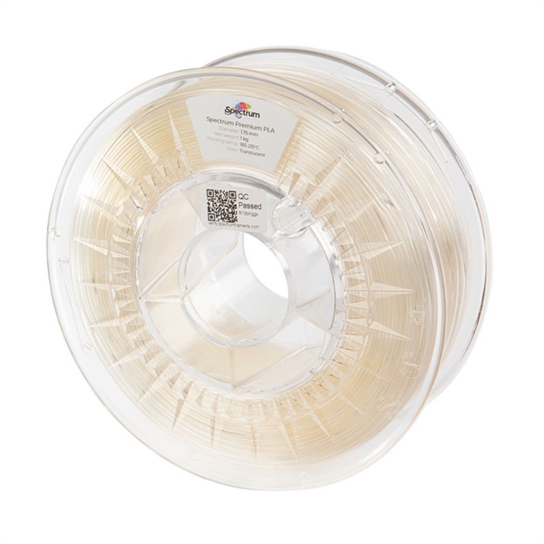 Polnilo za 3D tiskalnik, Premium PLA, 1,75 mm, 1 kg, prosojna