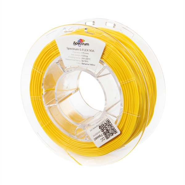 Polnilo za 3D tiskalnik, S-Flex 90A, 1,75 mm, 250 g, bahamsko rumena