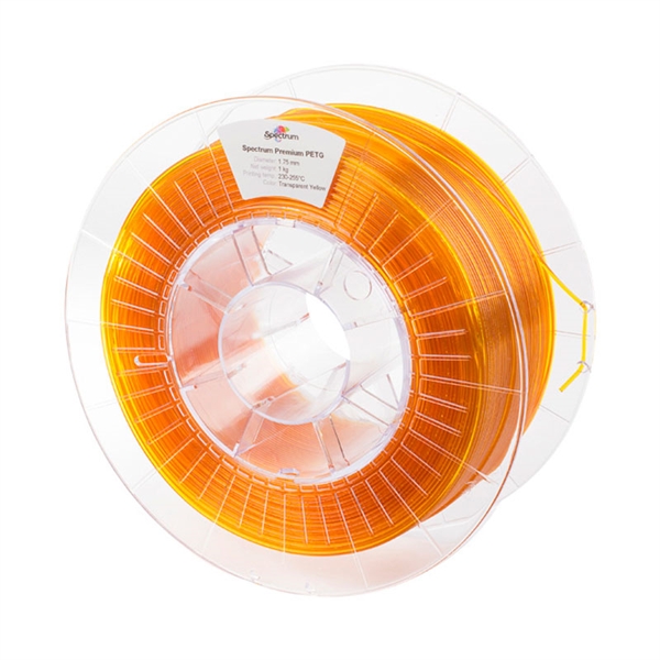 Polnilo za 3D tiskalnik, Premium PET-G, vzorec, 1,75 mm, 150 g, transparentno rumena