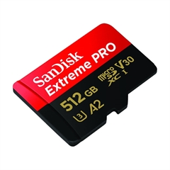 Spominska kartica SanDisk Extreme Pro Micro SDXC UHS-I U3, 200 MB/s, 512 GB + SD adapter