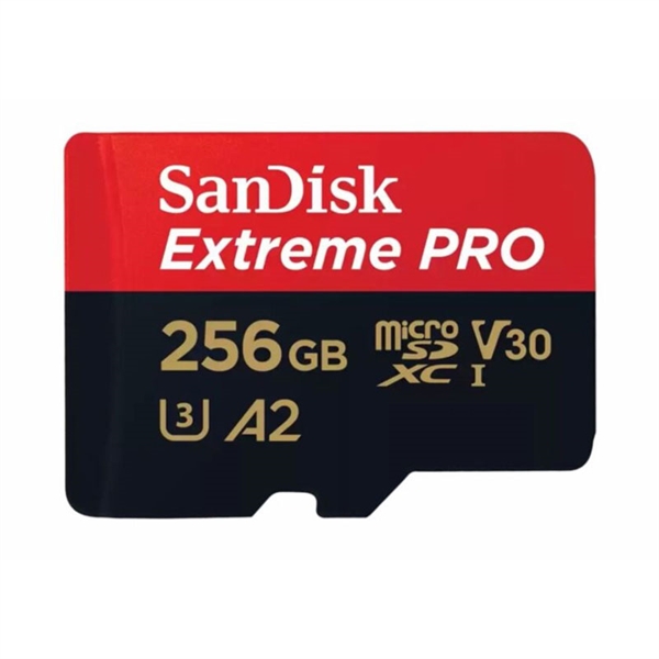 Spominska kartica SanDisk Extreme Pro Micro SDXC UHS-I U3, 200 MB/s, 256 GB + SD adapter