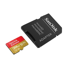 Spominska kartica SanDisk Extreme PLUS Micro SDXC  UHS-I C10 U3, 200 MB/s, 256 GB + SD Adapter