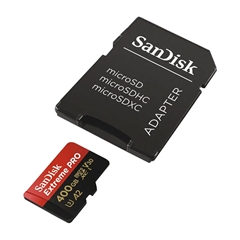 Spominska kartica SanDisk Extreme Pro Micro SDXC UHS-I U3, 200 MB/s, 400 GB + SD adapter