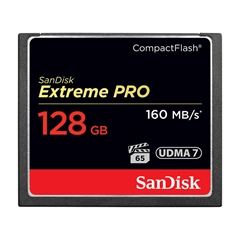 Spominska kartica SanDisk Compact Flash Extreme PRO, 160 MB/s, 128 GB