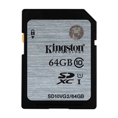 Spominska kartica Kingston Micro SDXC UHS-I C10 U1, 45 MB/s, 64 GB + SD adapter