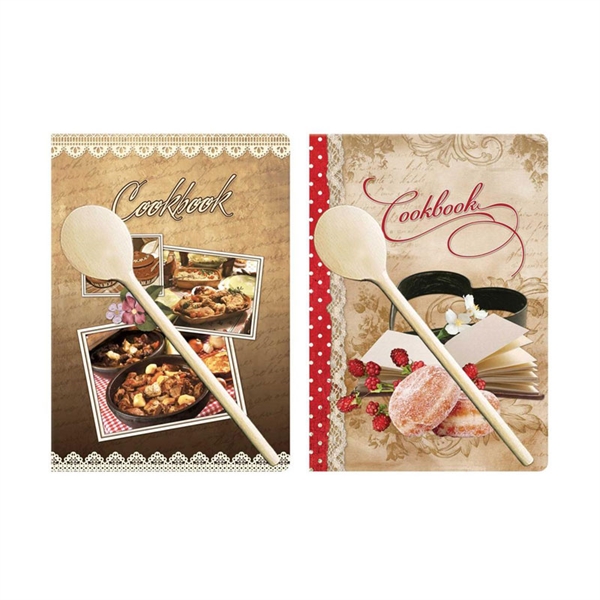 Beležnica Cookbook B5, z leseno kuhalnico