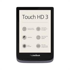 Elektronski bralnik PocketBook Touch HD3 6", siva metalik