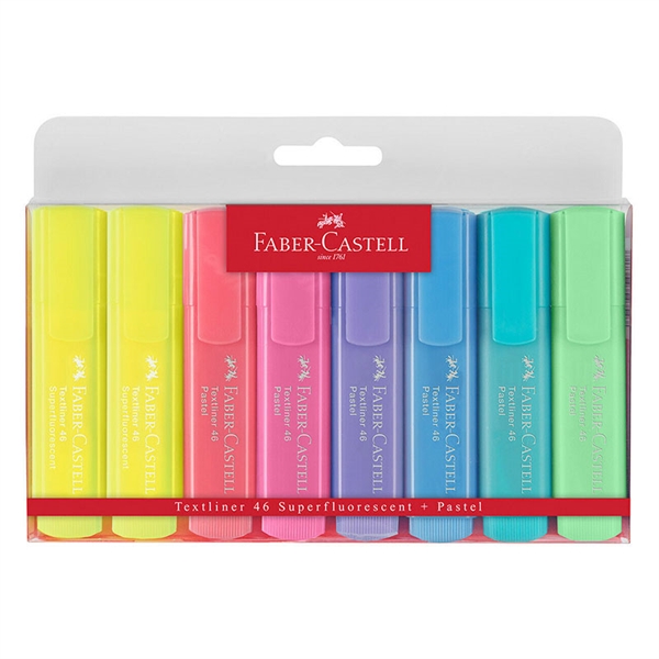 Marker Faber-Castell pastel, 6 kosov + 2 GRATIS