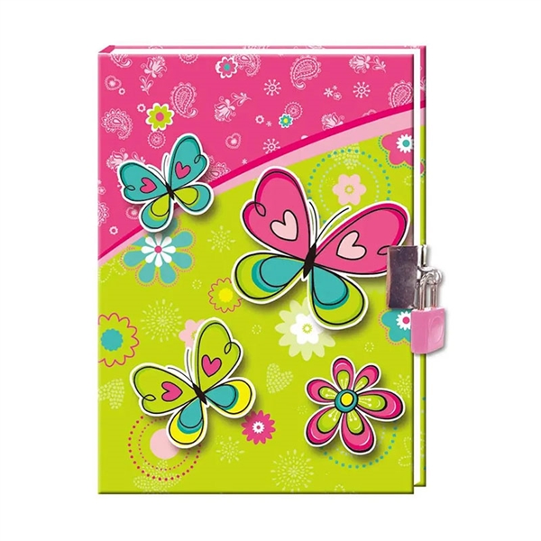 Spominska knjiga Butterfly, s ključem, 56 listov