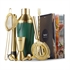 Set za mešanje pijač VonShef Green & Brushed Gold, 9 delni