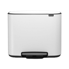 Koš za smeti Brabantia Bo Pedal Bin, 3 x 11 L, bel