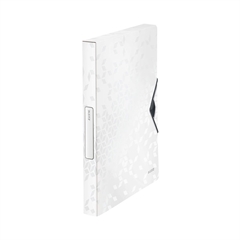 Mapa s klapo in elastiko A4 PP Leitz wow, 30 mm, bela