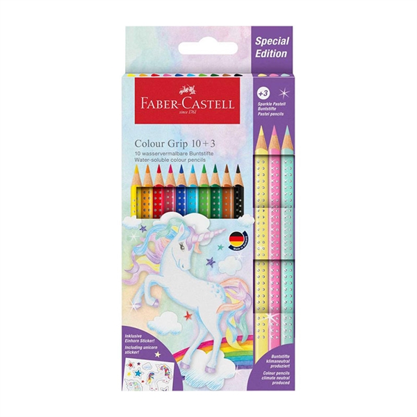 Barvice Faber-Castell Grip Unicorn, 13 kosov