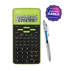Tehnični kalkulator Sharp EL531THBGR, zelen + darilo 