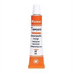 Tempera barva Karbon, v tubi, oranžna, 18 ml