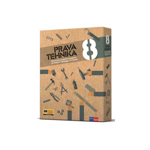 PRAVA TEHNIKA 8, UČNI KOMPLET Z DELOVNIMI LISTI + GRADIVA +KODA